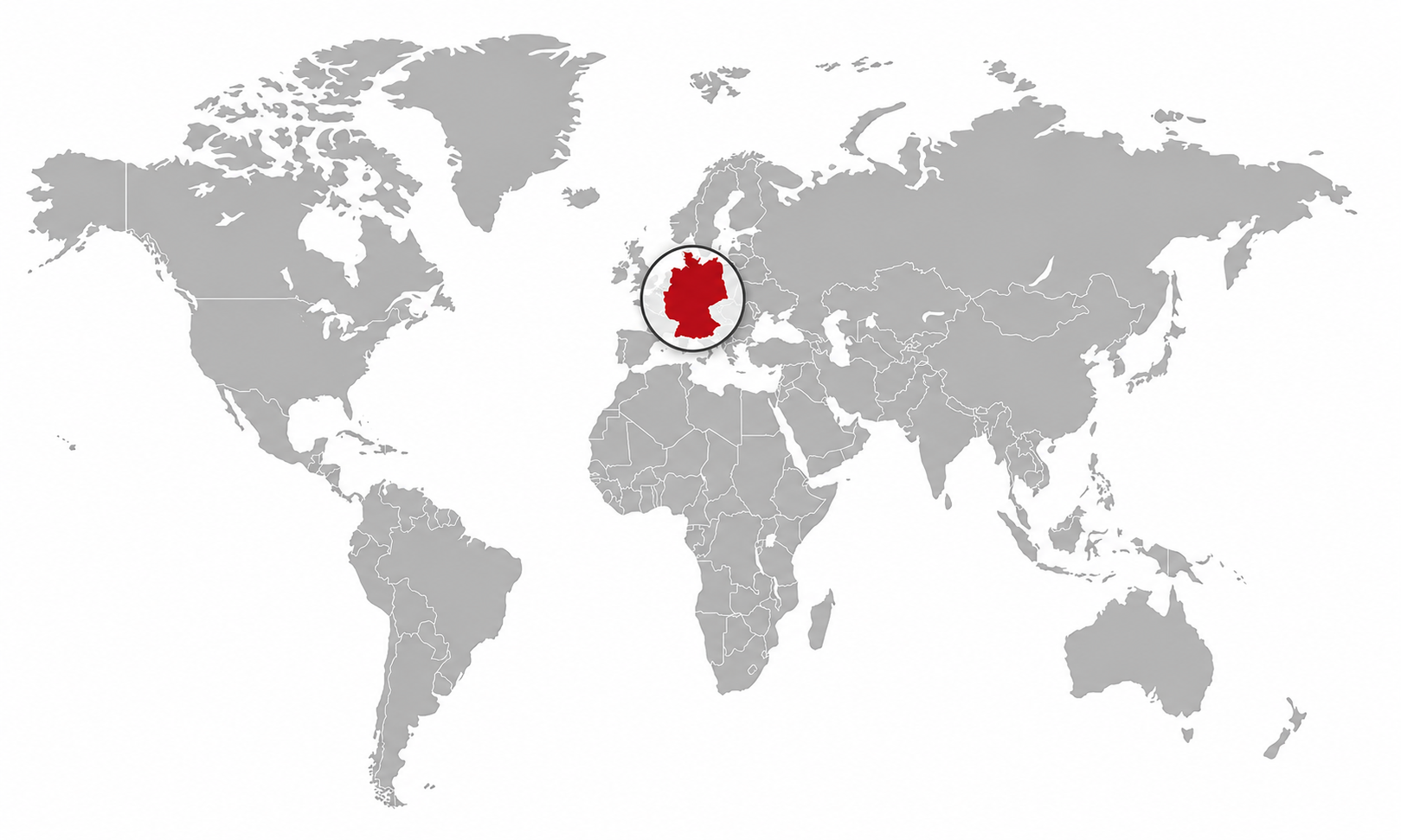World map highlighting Central Europe logistics corridor